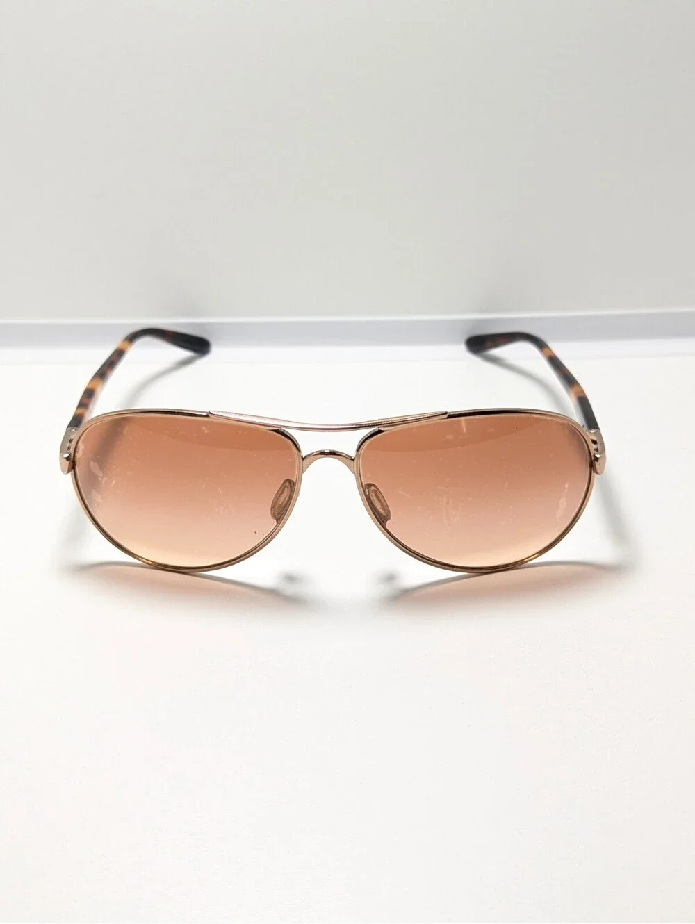 Oakley Feedback 004079-01 Brown Gradient Tortoise Aviator Women's Sunglasses
